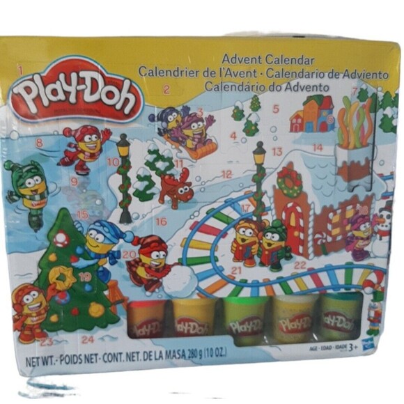 Advent Calendar  Hasbro Minions Play-Doh Christmas -  24 Accessories  and 5 Cans - Picture 1 of 8